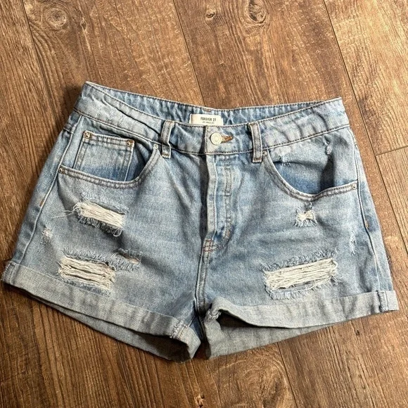 Forever 21 Jean Shorts Women's Size 27 - Picture 9 of 10